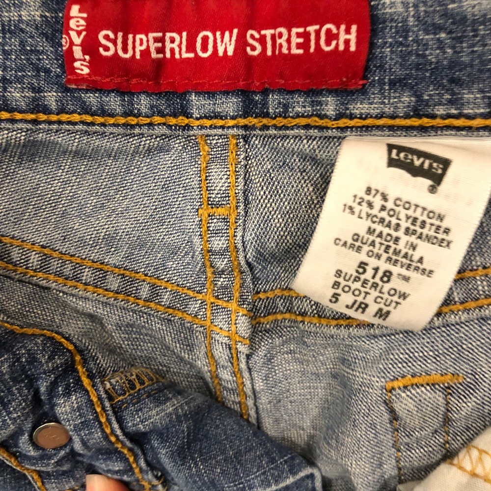 Levi 518 Superlow Stretch Bootcut Jeans Size 5 JR
